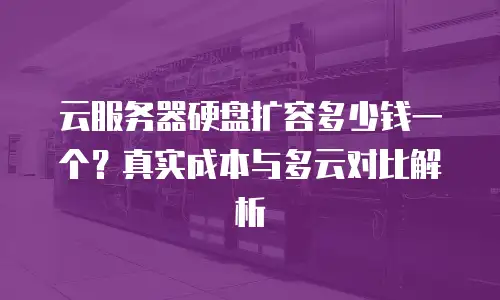 云服务器硬盘扩容多少钱一个？真实成本与多云对比解析