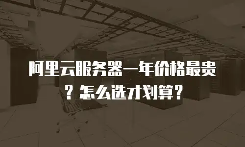 阿里云服务器一年价格最贵？怎么选才划算？