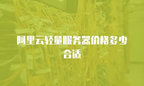阿里云轻量服务器价格多少合适