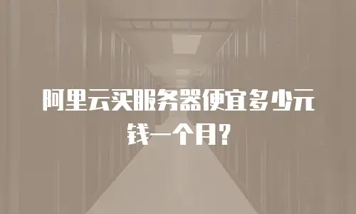 阿里云买服务器便宜多少元钱一个月？