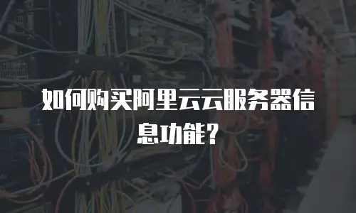 如何购买阿里云云服务器信息功能？