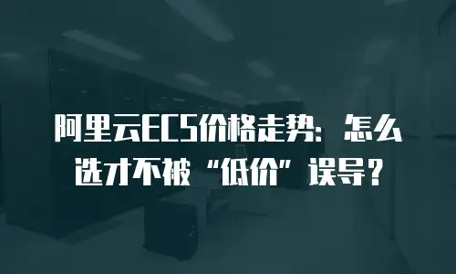 阿里云ECS价格走势：怎么选才不被“低价”误导？