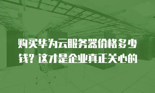 购买华为云服务器价格多少钱？这才是企业真正关心的