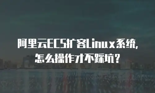 阿里云ECS扩容Linux系统，怎么操作才不踩坑？