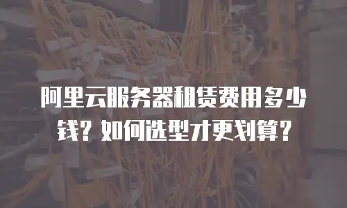 阿里云服务器租赁费用多少钱？如何选型才更划算？