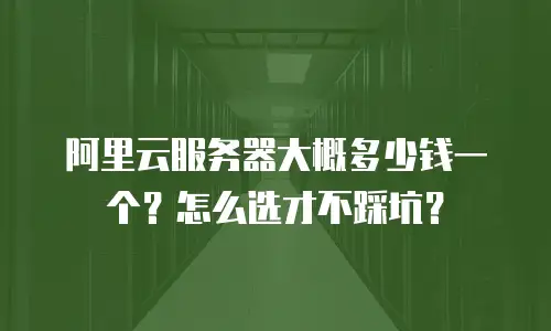 阿里云服务器大概多少钱一个？怎么选才不踩坑？