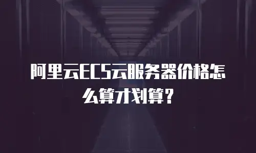 阿里云ECS云服务器价格怎么算才划算？