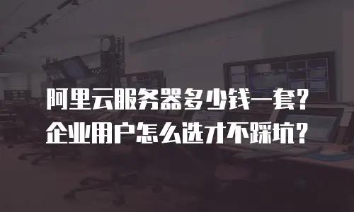 阿里云服务器多少钱一套？企业用户怎么选才不踩坑？