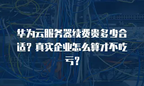 华为云服务器续费贵多少合适？真实企业怎么算才不吃亏？