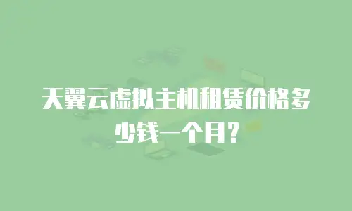 天翼云虚拟主机租赁价格多少钱一个月？