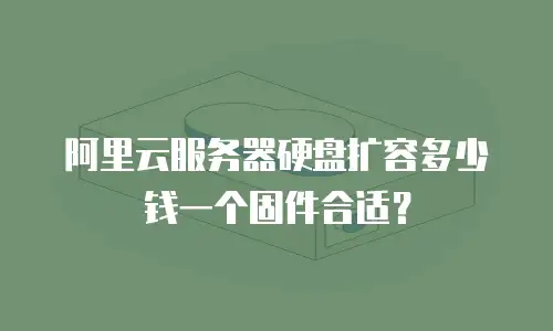 阿里云服务器硬盘扩容多少钱一个固件合适？