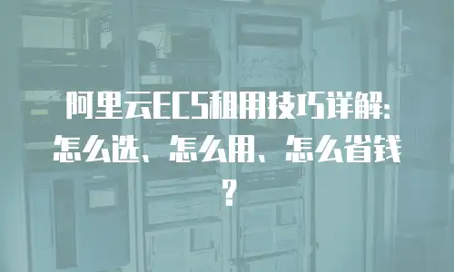 阿里云ECS租用技巧详解：怎么选、怎么用、怎么省钱？