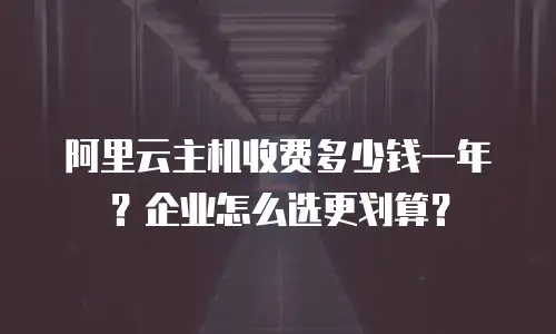 阿里云主机收费多少钱一年？企业怎么选更划算？