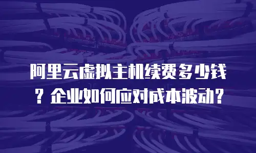 阿里云虚拟主机续费多少钱？企业如何应对成本波动？