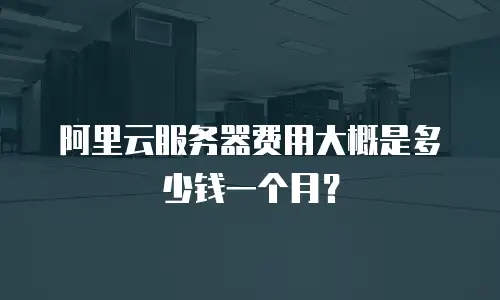阿里云服务器费用大概是多少钱一个月？