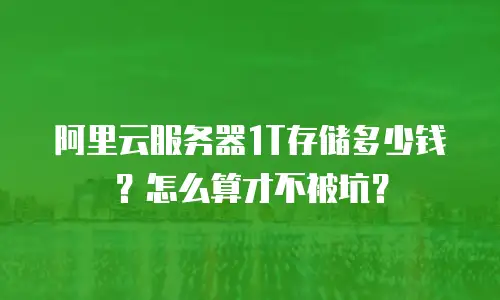 阿里云服务器1T存储多少钱？怎么算才不被坑？