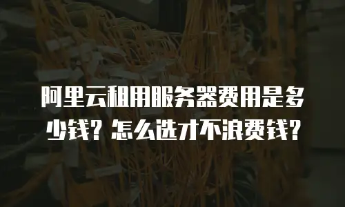 阿里云租用服务器费用是多少钱？怎么选才不浪费钱？