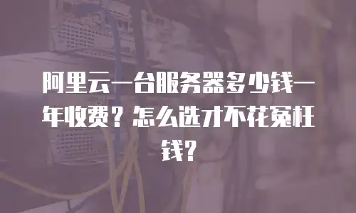阿里云一台服务器多少钱一年收费？怎么选才不花冤枉钱？