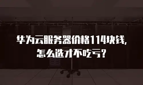 华为云服务器价格114块钱，怎么选才不吃亏？