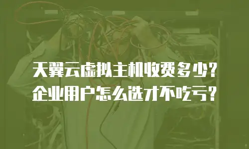 天翼云虚拟主机收费多少？企业用户怎么选才不吃亏？
