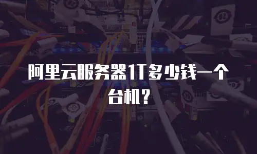阿里云服务器1T多少钱一个台机？