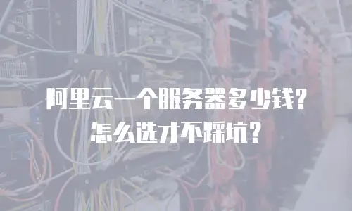 阿里云一个服务器多少钱？怎么选才不踩坑？