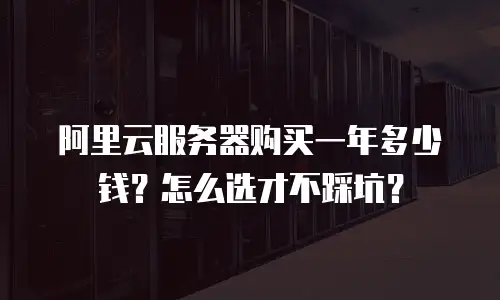 阿里云服务器购买一年多少钱？怎么选才不踩坑？