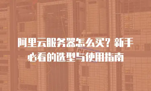 阿里云服务器怎么买？新手必看的选型与使用指南