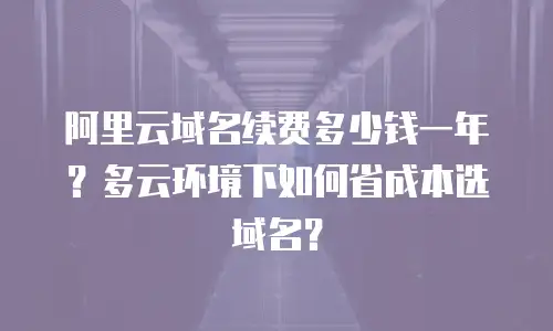 阿里云域名续费多少钱一年？多云环境下如何省成本选域名？