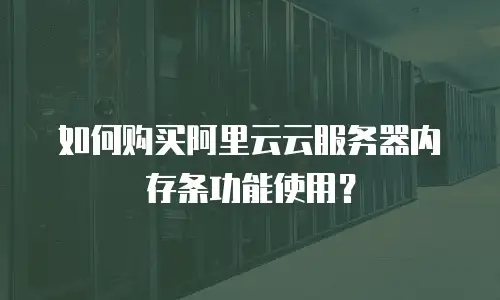 如何购买阿里云云服务器内存条功能使用？