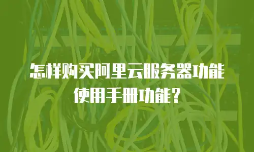 怎样购买阿里云服务器功能使用手册功能？