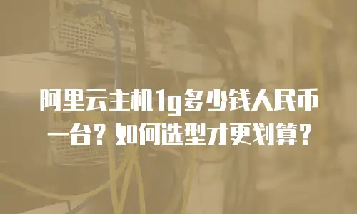 阿里云主机1g多少钱人民币一台？如何选型才更划算？
