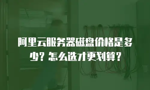 阿里云服务器磁盘价格是多少？怎么选才更划算？