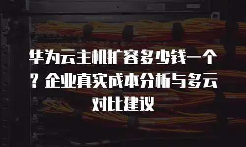 华为云主机扩容多少钱一个？企业真实成本分析与多云对比建议