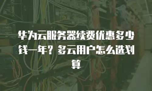 华为云服务器续费优惠多少钱一年？多云用户怎么选划算