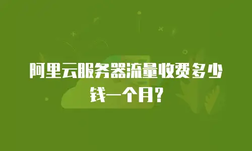 阿里云服务器流量收费多少钱一个月？