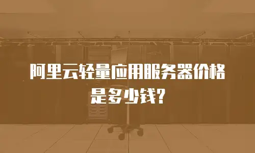 阿里云轻量应用服务器价格是多少钱？