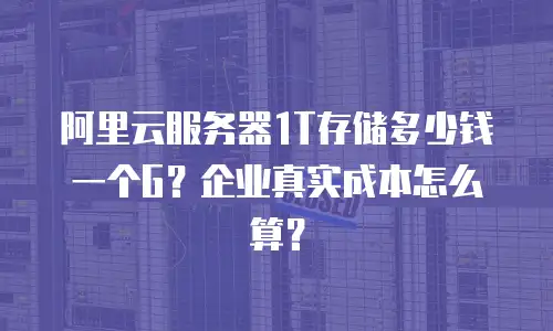 阿里云服务器1T存储多少钱一个G？企业真实成本怎么算？