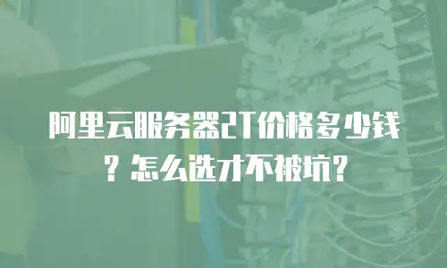 阿里云服务器2T价格多少钱？怎么选才不被坑？
