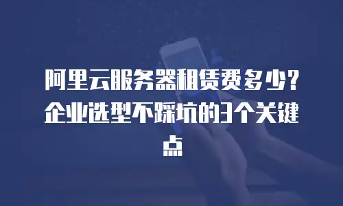 阿里云服务器租赁费多少？企业选型不踩坑的3个关键点
