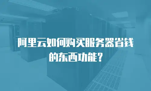 阿里云如何购买服务器省钱的东西功能？