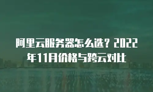 阿里云服务器怎么选？2022年11月价格与跨云对比