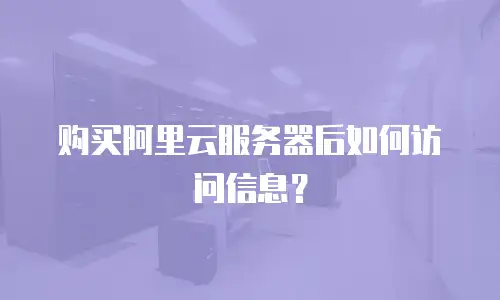 购买阿里云服务器后如何访问信息？