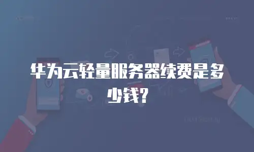 华为云轻量服务器续费是多少钱？