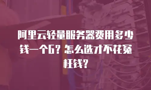 阿里云轻量服务器费用多少钱一个G？怎么选才不花冤枉钱？