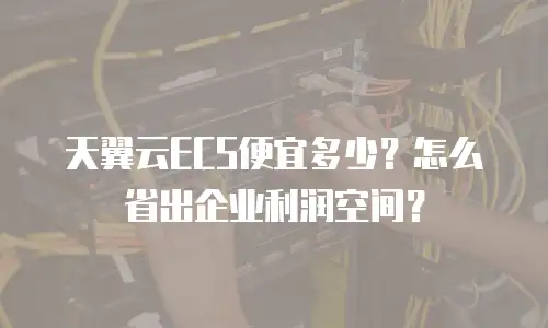 天翼云ECS便宜多少？怎么省出企业利润空间？
