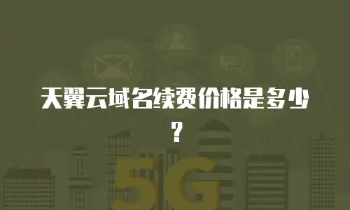 天翼云域名续费价格是多少？