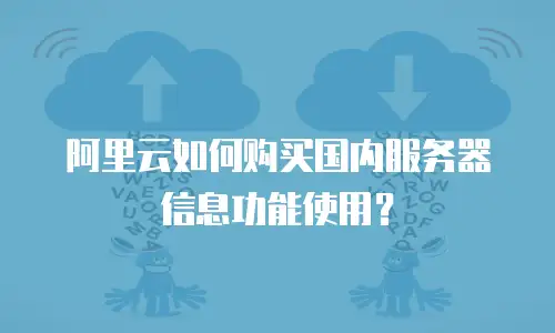 阿里云如何购买国内服务器信息功能使用？