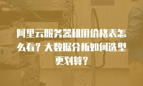 阿里云服务器租用价格表怎么看？大数据分析如何选型更划算？
