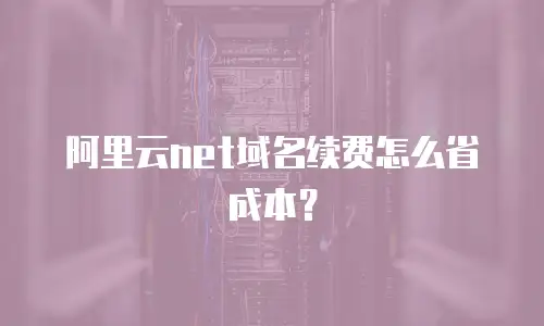 阿里云net域名续费怎么省成本？